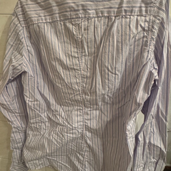 Frank & Eileen Women’s Barry Shirt - Striped Purple, Pink and White - Picture 3 of 6